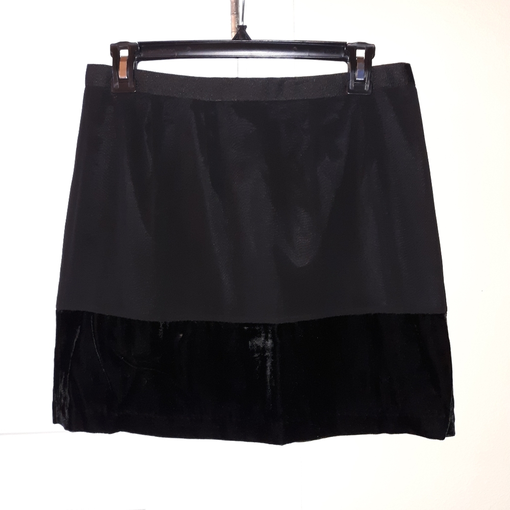 Black rayon and velvet bottom...lined by Banana Republic,  size 2